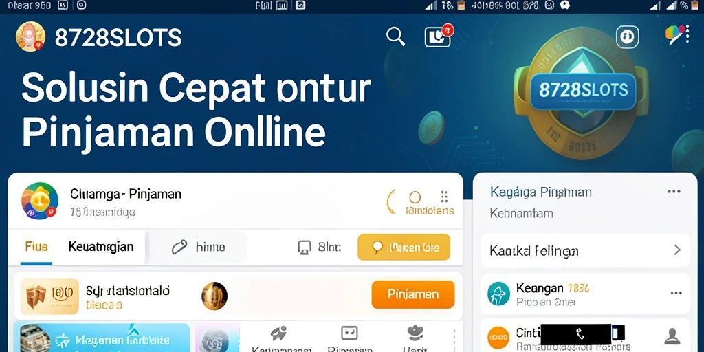 Antarmuka pengguna aplikasi 8728SLOTS yang sederhana dan intuitif.