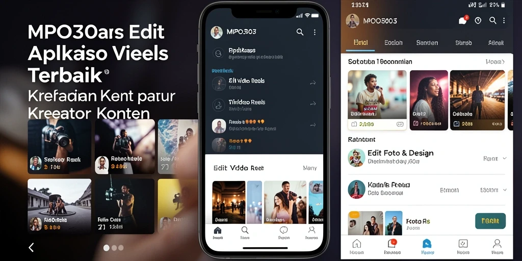 Tampilan antarmuka MPO303 yang memudahkan pengeditan video Reels.