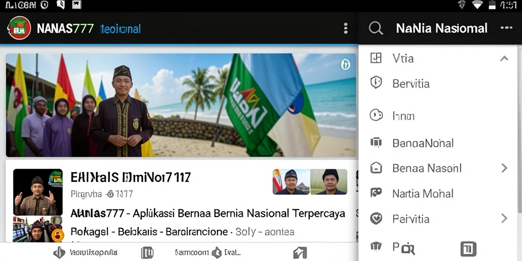 Tampilan antarmuka NANAS777 yang menarik dan informatif.