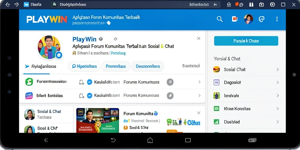 Tampilan antarmuka forum komunitas PLAYWIN yang modern dan interaktif.