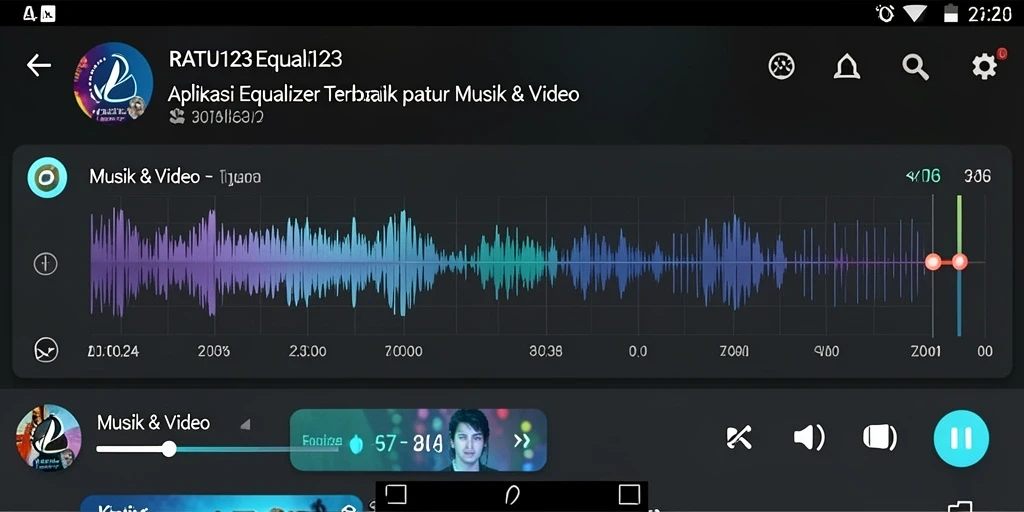Antarmuka RATU123 yang intuitif dan mudah digunakan untuk mengatur equalizer.