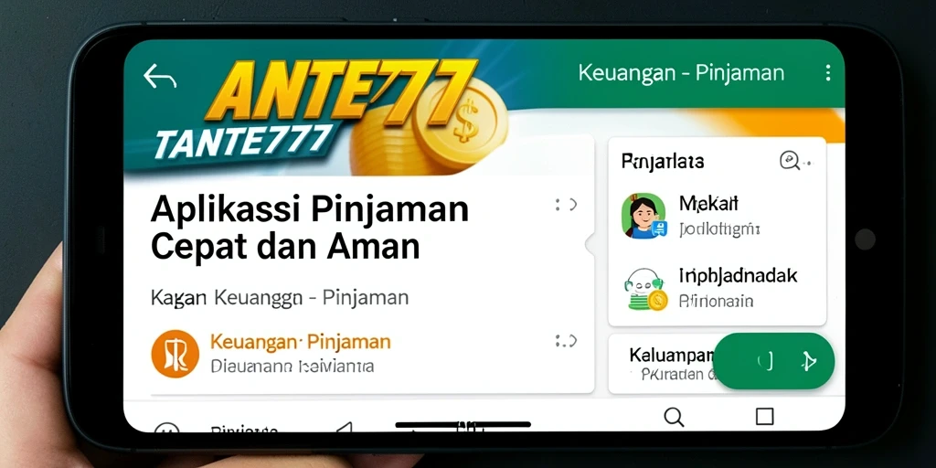Antarmuka aplikasi TANTE777 yang intuitif dan mudah digunakan.