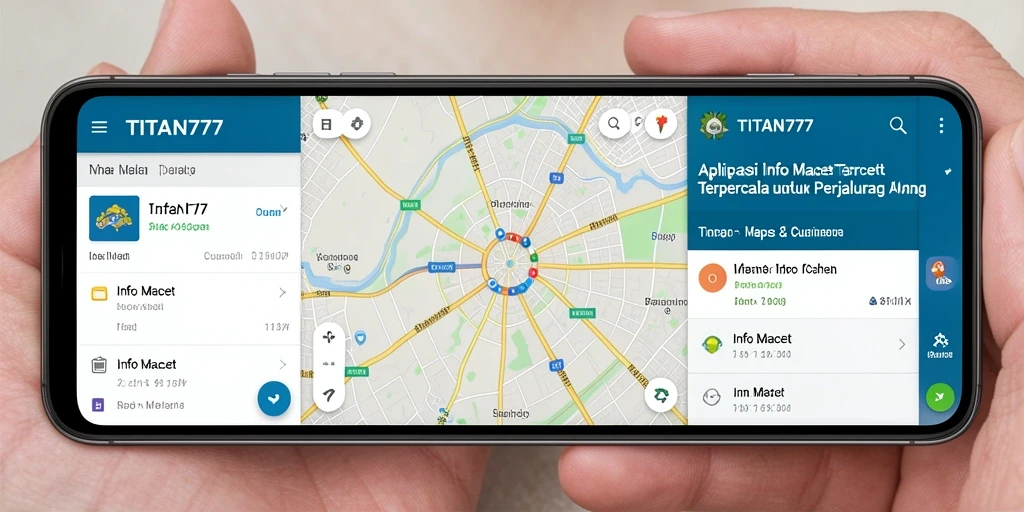Antarmuka aplikasi TITAN777 menampilkan info kemacetan secara real-time.