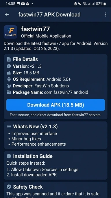 Unduh APK fastwin77 Terbaru untuk Android Indonesia